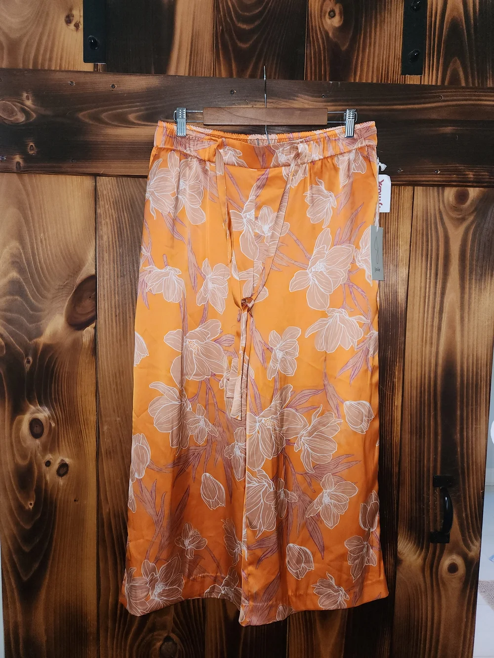 Joie Orange Floral Wide-Leg Men's Pants